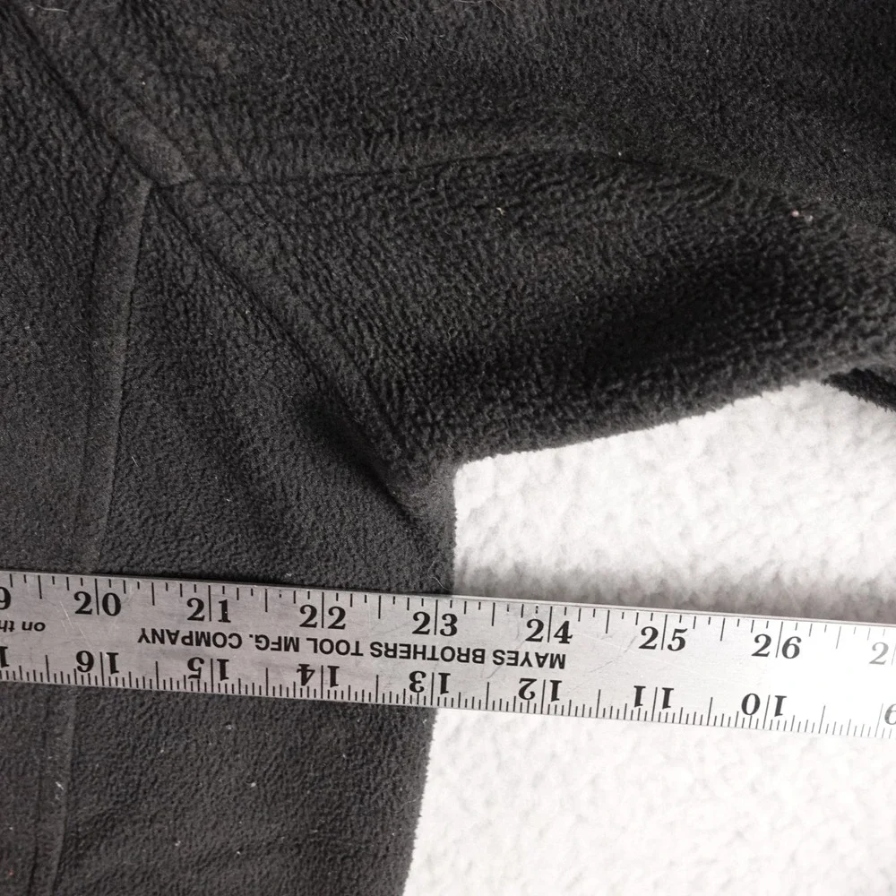 The North Face Mens Large Full Zip Fleece Jacket Black Mock Neck Outdoor Camping